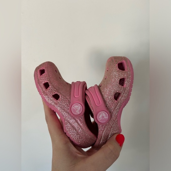 Pink Glitter Croc Clogs - Picture 5 of 6